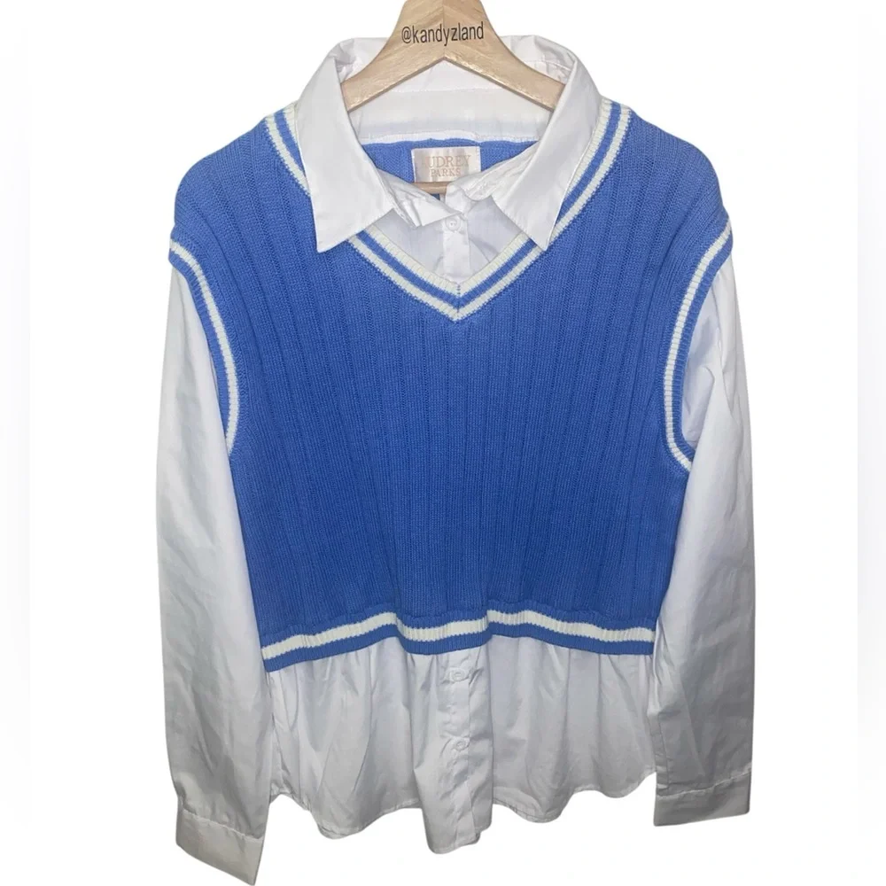 FRANCESCA’S Sandra Twofer Cable Knit
Sweater Vest - Picture 3 of 6